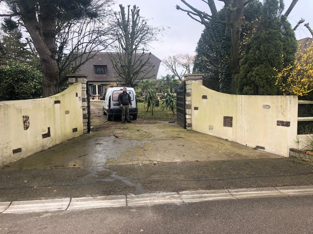 Nettoyage mur cloture acheres 78260 avant