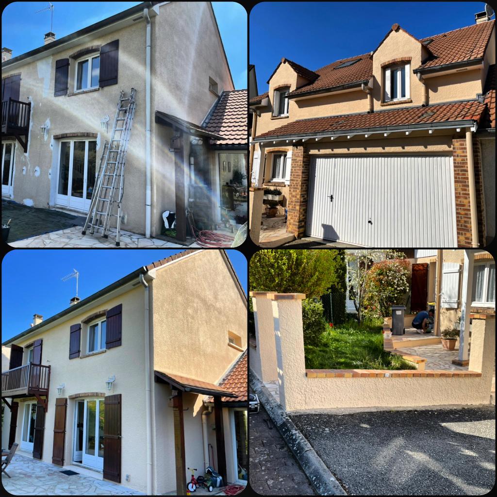 Ravalement facade maison avant apres acheres 78260